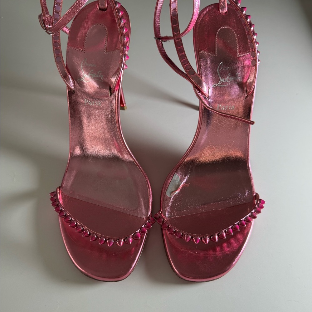 Christian Louboutin Pink Strappy Heels – EU 39 | Box & Dust Bags Included